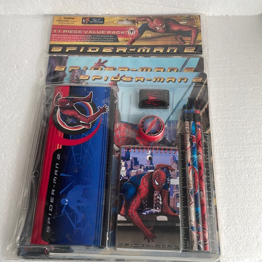 Spider-Man 2 portfolios theme book memo pad ruler pencils pouch sharpener eraser